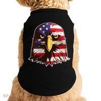 USA Red White And Blue Bald Eagle Doggie Tank thumb 0