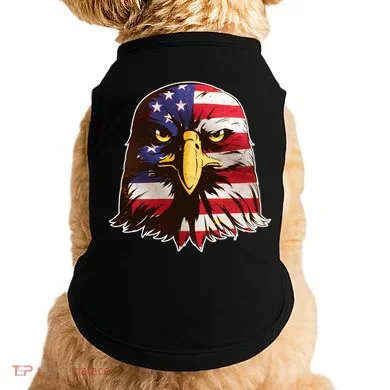 USA Red White And Blue Bald Eagle Doggie Tank