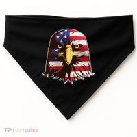 USA Red White And Blue Bald Eagle USA-Made Doggie Bandana thumb 0