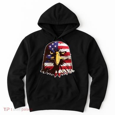 USA Red White And Blue Bald Eagle Hoodie