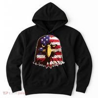 USA Red White And Blue Bald Eagle Hoodie thumb 0