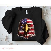 USA Red White And Blue Bald Eagle Sweatshirt thumb 2