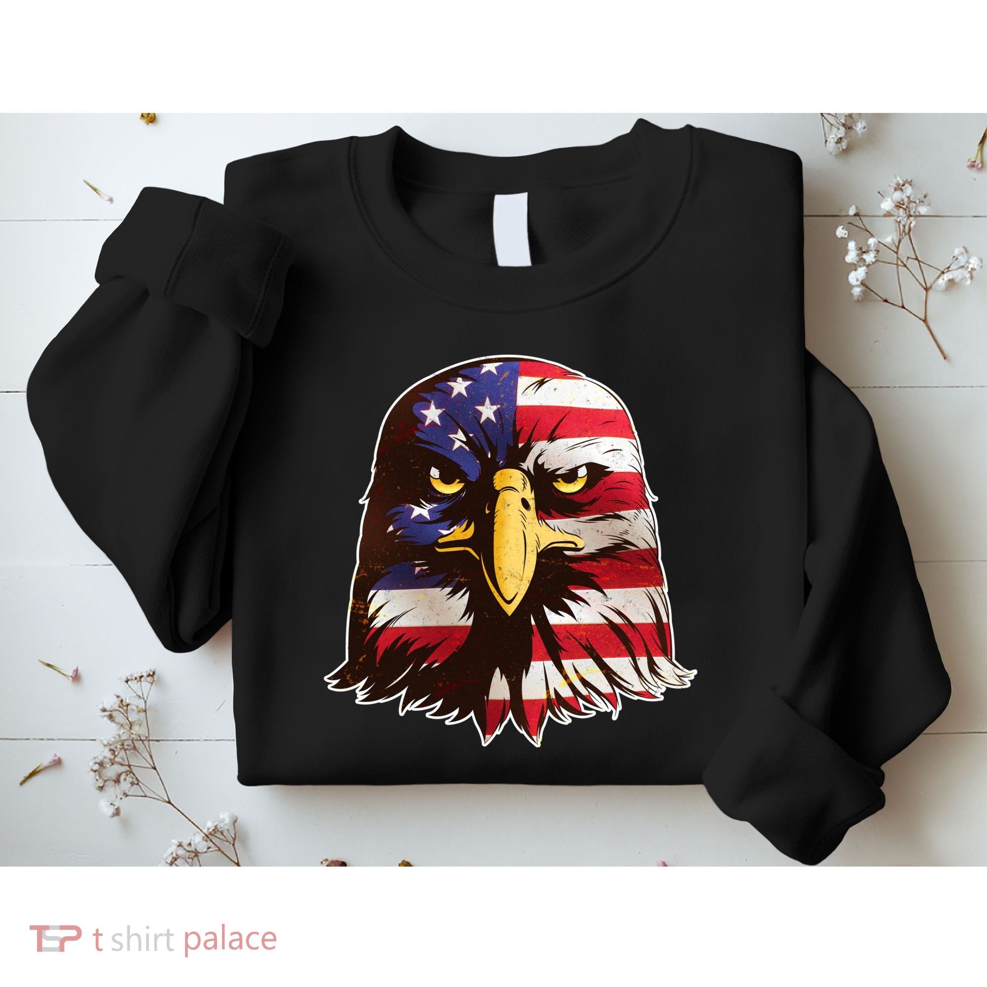 USA Red White And Blue Bald Eagle Sweatshirt