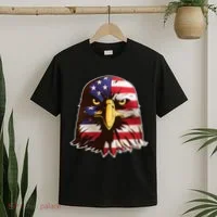 USA Red White And Blue Bald Eagle T-Shirt thumb 2