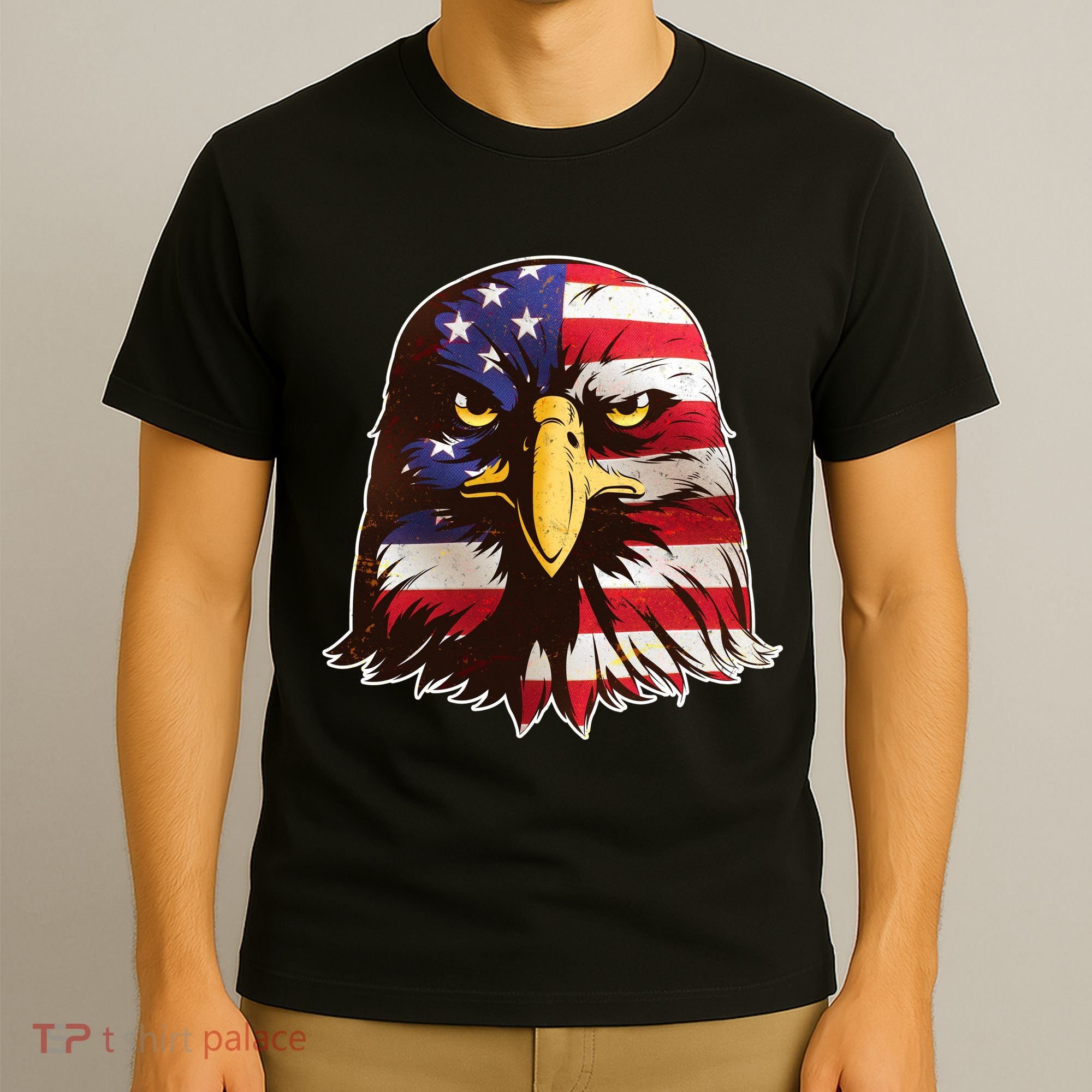 USA Red White And Blue Bald Eagle T-Shirt