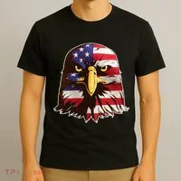 USA Red White And Blue Bald Eagle T-Shirt thumb 3