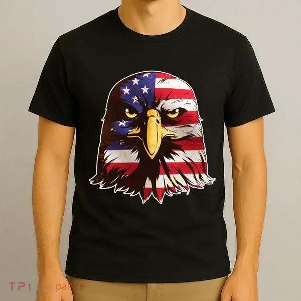 USA Red White And Blue Bald Eagle T-Shirt