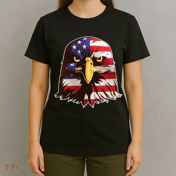USA Red White And Blue Bald Eagle T-Shirt