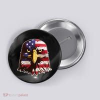 USA Red White And Blue Bald Eagle Button thumb 0