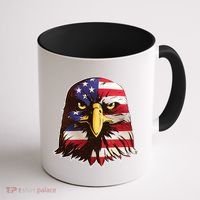 USA Red White And Blue Bald Eagle Coffee Mug thumb 1