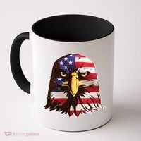 USA Red White And Blue Bald Eagle Coffee Mug thumb 0