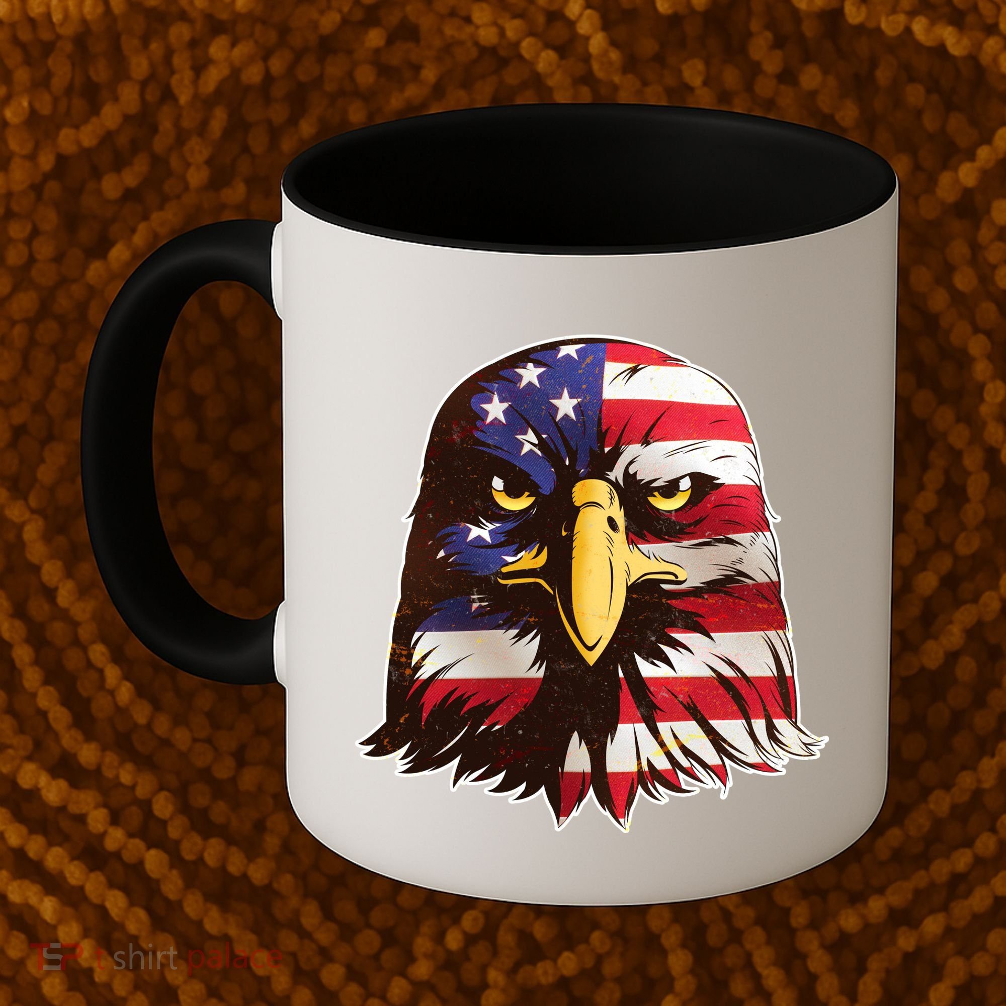 USA Red White And Blue Bald Eagle Coffee Mug