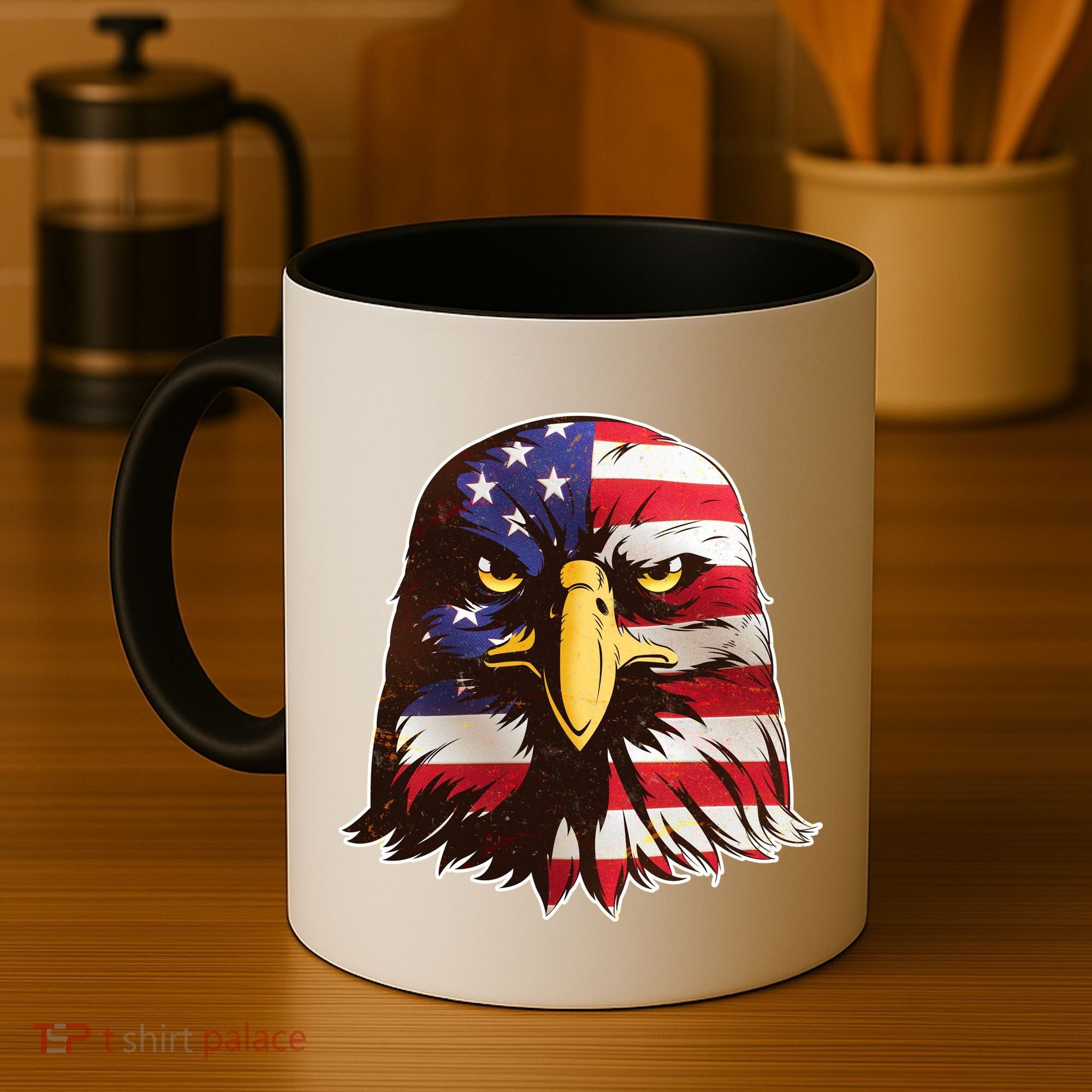 USA Red White And Blue Bald Eagle Coffee Mug