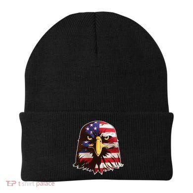 USA Red White And Blue Bald Eagle Beanie