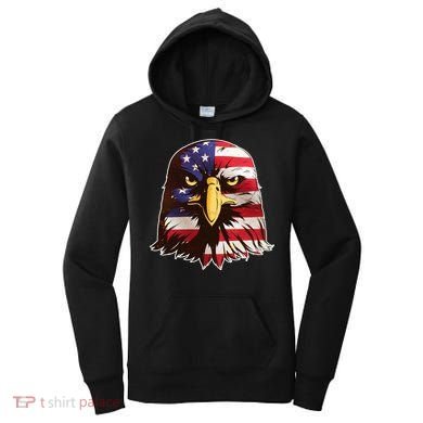 USA Red White And Blue Bald Eagle Women's Hoodie