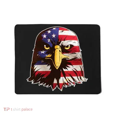 USA Red White And Blue Bald Eagle Mousepad