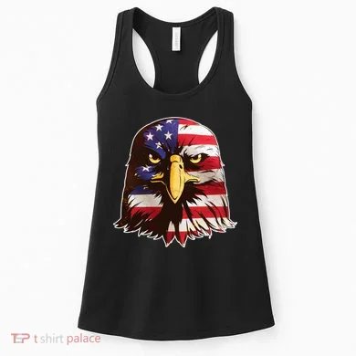 USA Red White And Blue Bald Eagle Women's Tank Top