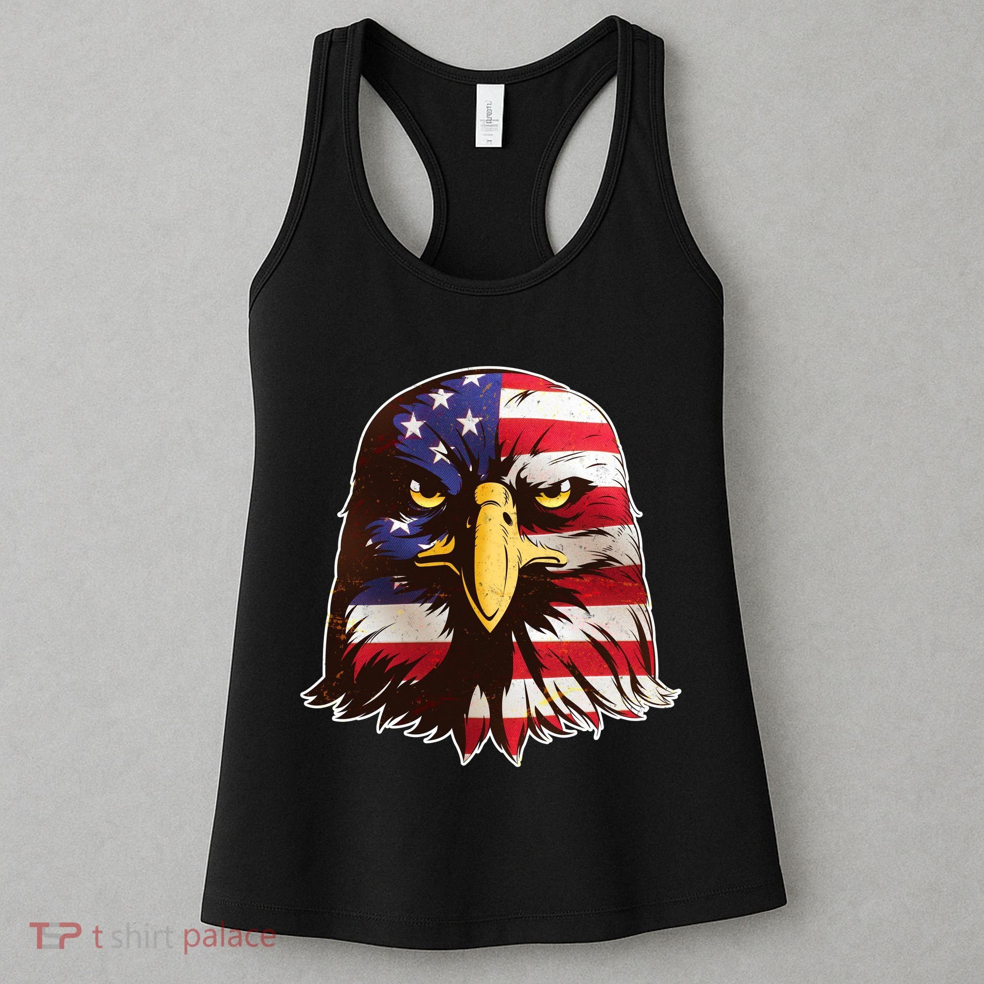USA Red White And Blue Bald Eagle Women's Tank Top