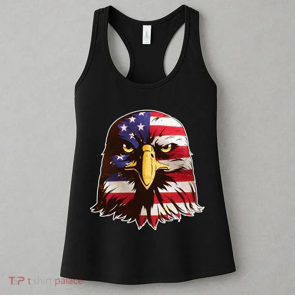 USA Red White And Blue Bald Eagle Women's Tank Top