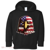 USA Red White And Blue Bald Eagle Toddler Hoodie thumb 0