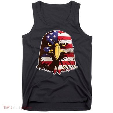 USA Red White And Blue Bald Eagle Tank Top