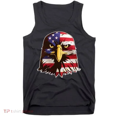 USA Red White And Blue Bald Eagle Tank Top