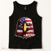 USA Red White And Blue Bald Eagle Tank Top thumb 2