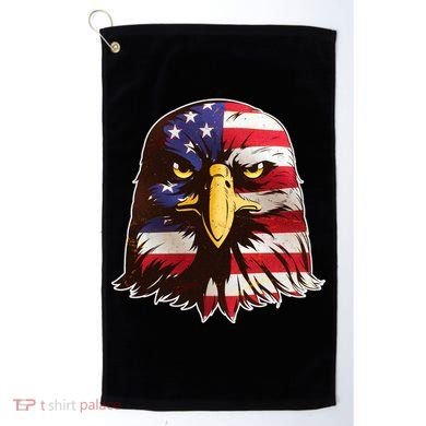 USA Red White And Blue Bald Eagle Golf Towel