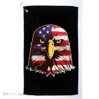USA Red White And Blue Bald Eagle Golf Towel thumb 0