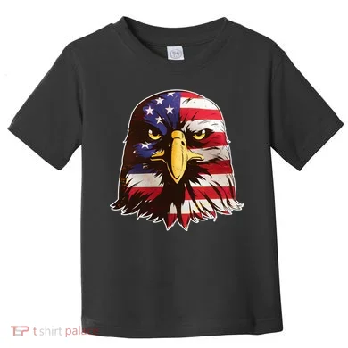 USA Red White And Blue Bald Eagle Toddler T-Shirt