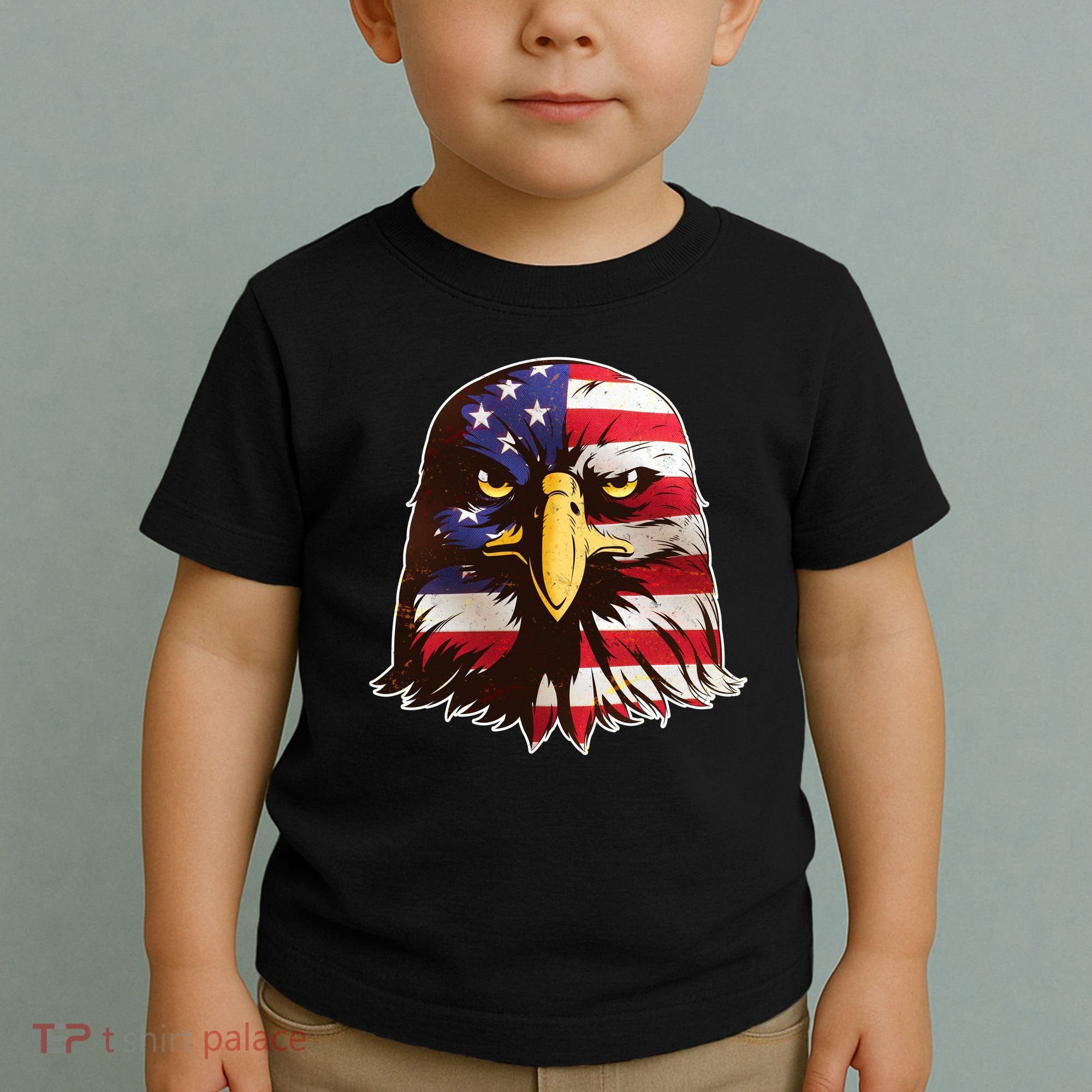 USA Red White And Blue Bald Eagle Toddler T-Shirt