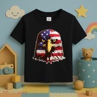 USA Red White And Blue Bald Eagle Toddler T-Shirt thumb 3