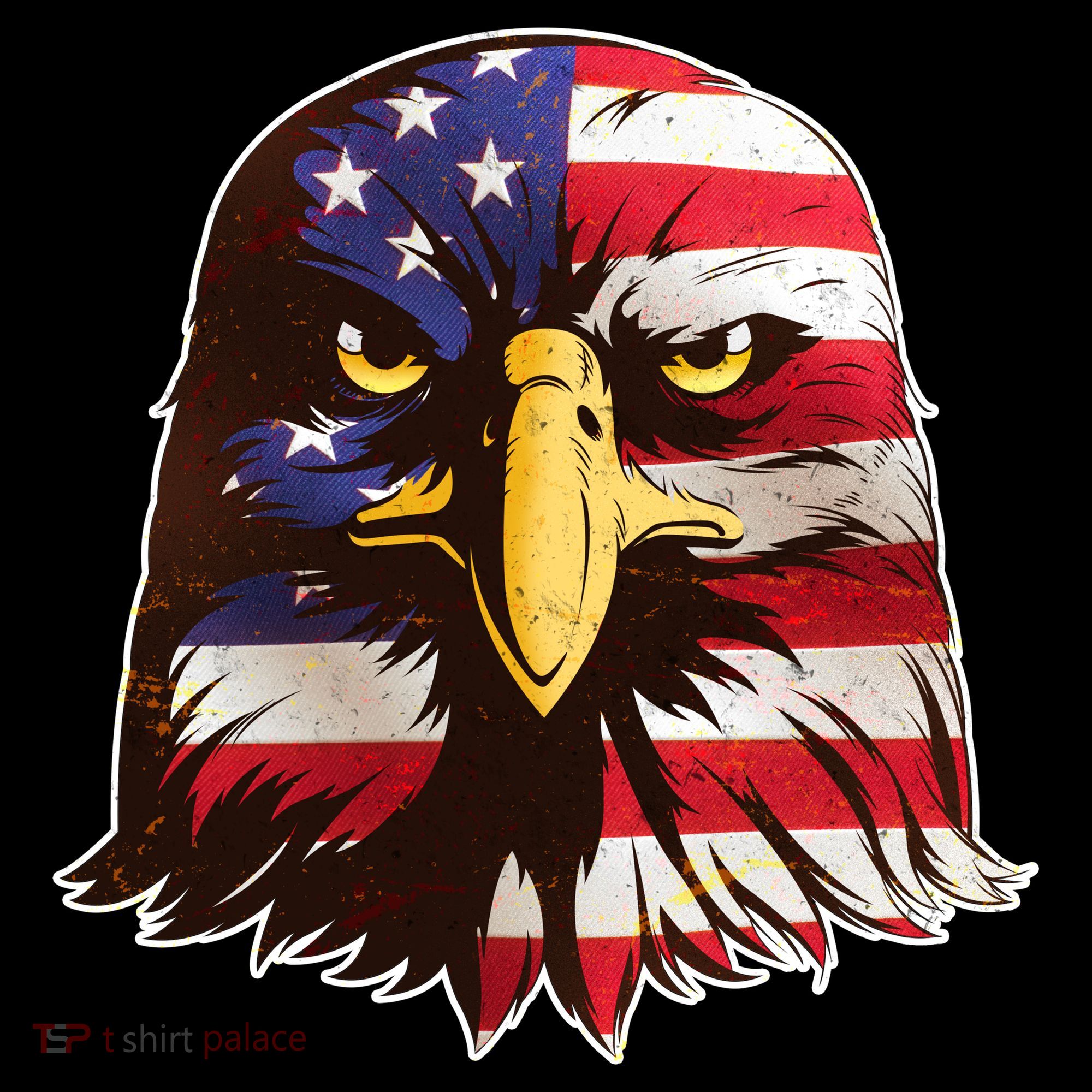 USA Red White And Blue Bald Eagle Toddler T-Shirt