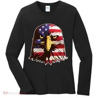 USA Red White And Blue Bald Eagle Women's Long Sleeve Shirt thumb 0