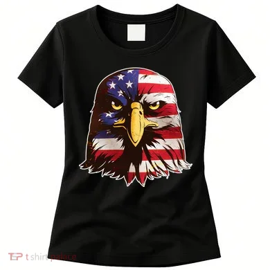 USA Red White And Blue Bald Eagle Women's T-Shirt