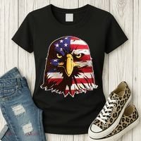 USA Red White And Blue Bald Eagle Women's T-Shirt thumb 3