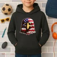 USA Red White And Blue Bald Eagle Kids Hoodie thumb 2