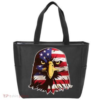 USA Red White And Blue Bald Eagle Tote Bag