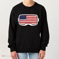 USA Retro Video Game Flag Women's Sweatshirt thumb 0
