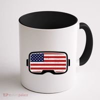 USA Retro Video Game Flag Coffee Mug thumb 1