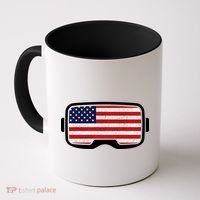 USA Retro Video Game Flag Coffee Mug thumb 0