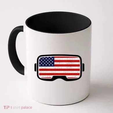 USA Retro Video Game Flag Coffee Mug