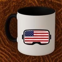 USA Retro Video Game Flag Coffee Mug thumb 2