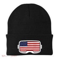 USA Retro Video Game Flag Beanie thumb 0