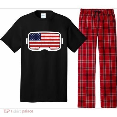 USA Retro Video Game Flag Pajama Set