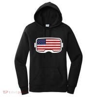 USA Retro Video Game Flag Women's Hoodie thumb 0