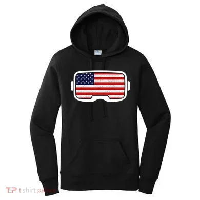 USA Retro Video Game Flag Women's Hoodie