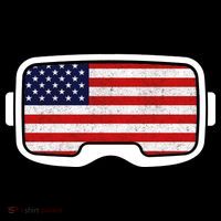 USA Retro Video Game Flag Ornament thumb 1