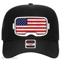 USA Retro Video Game Flag Hat thumb 0