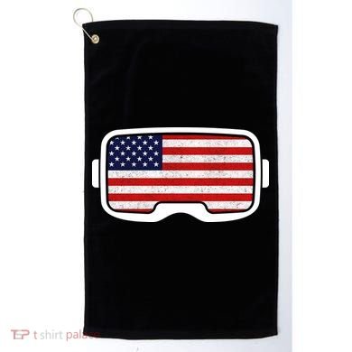 USA Retro Video Game Flag Golf Towel